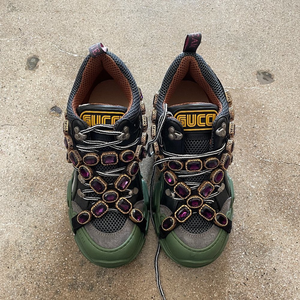 Gucci Green Flashtrek Chunky Sneakers